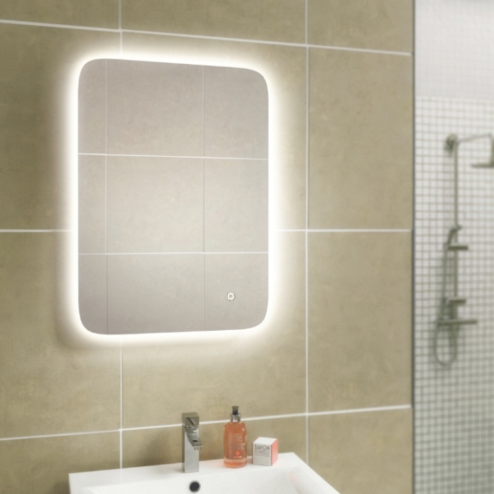 Product Lifestyle image of the HIB Ambience 500mm LED Bathroom Mirror